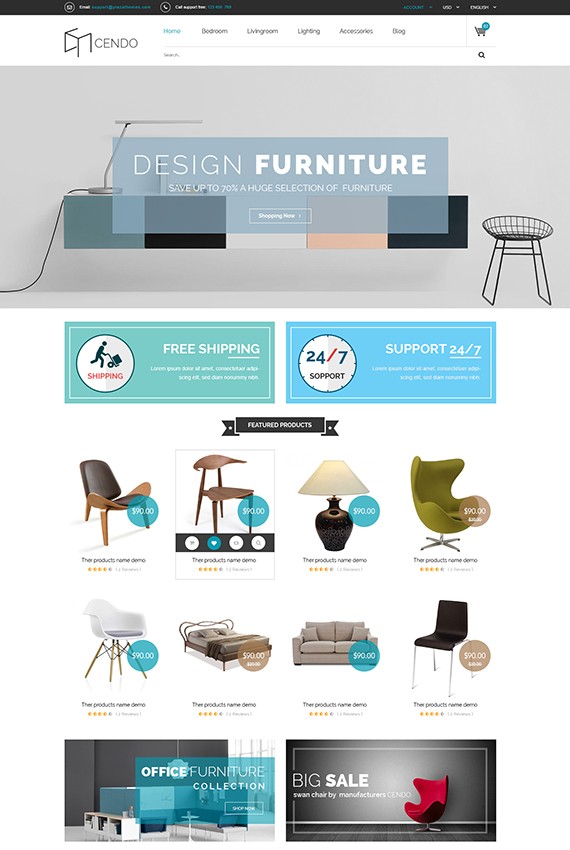 Cendo Template - Responsive Furniture